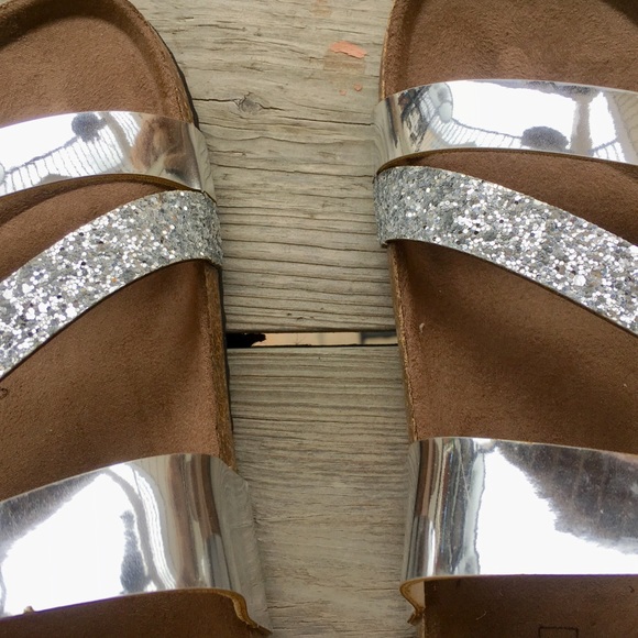 Silver sparkle strap sandals - Picture 2 of 6